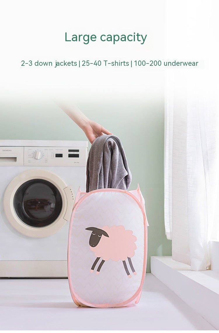 Cartoon Laundry Basket Large Laundry Basket Storage Basket Foldable Dirty Clothes Basket Simple Put Dirty Clothes Storage Basket