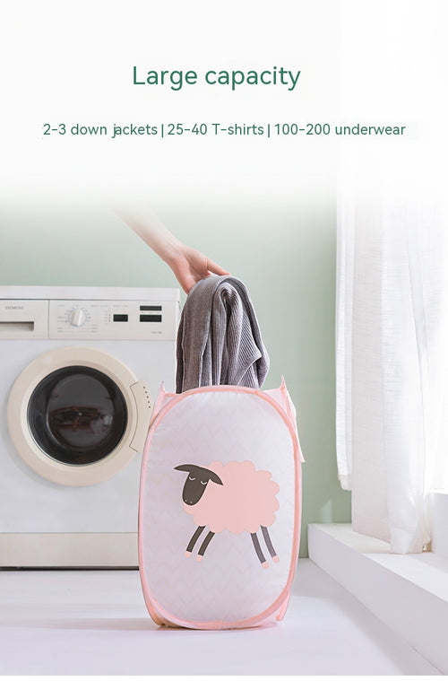 Cartoon Laundry Basket Large Laundry Basket Storage Basket Foldable Dirty Clothes Basket Simple Put Dirty Clothes Storage Basket