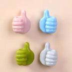 Multifunctional Clip Holder Thumb Hooks Wire Organizer Wall Hooks Hanger Strong Wall Storage Holder For Kitchen Bathroom